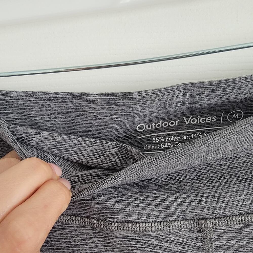 Outdoor Voices 7/8 Dipped Warmup Graphite Gray Colorblock Leggings Size Medium - Picture 5 of 6